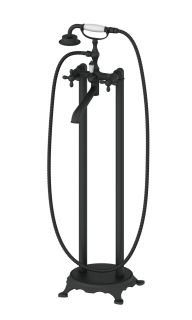 Напольный смеситель для ванны Wonzon & Woghand Retro WW-88649020-MB чёрный матовый